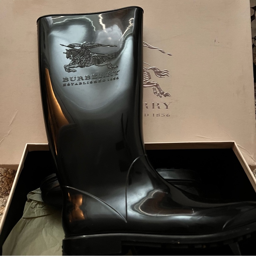 Burberry Black Rain Boots